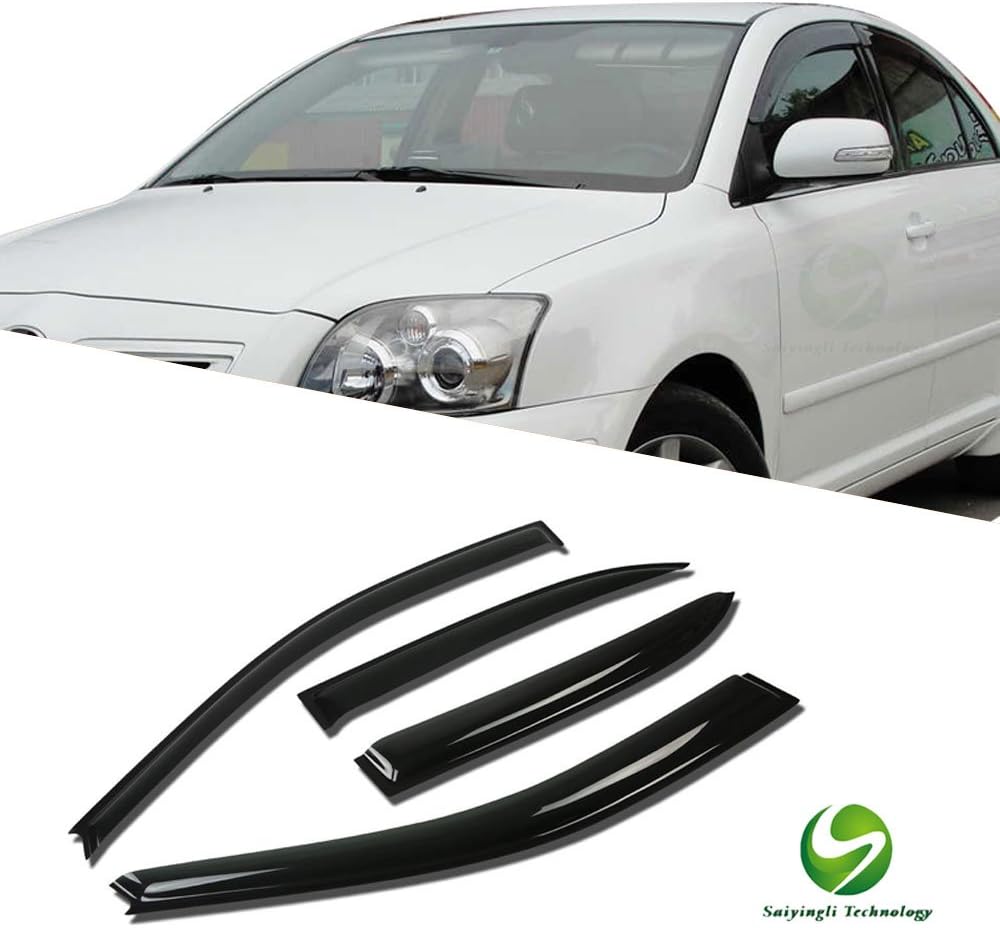 SYL for 03-08 Corolla 4pcs Front Rear Smoke Sun Rain Guard Vent Shade Window Visors