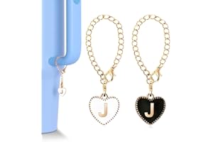 WLEAD Letter Charm Accessories for Stanley Cup – Cute 2-Piece Set for 20, 30, and 40 oz Tumblers with Handle, Perfect for Women and Girls