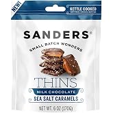 Sanders Milk Chocolate Sea Salt Caramel THINS - 6 ounce bag