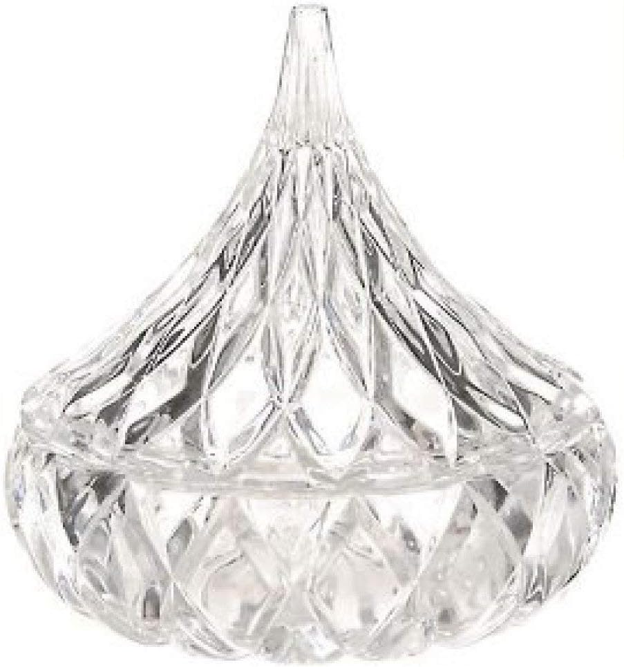 Amazon Com Urchart Crystal Heart Sugar Box Glass Candy Chocolate Jar Jewelry Trinket Holder For Marriage Proposal Ring Box For Hersheys Kiss Home Kitchen