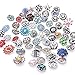 Ginooars 10PCs Mixed Style Rhinestones Snaps Buttons 18/20mm for Interchangeable Snaps Jewelry