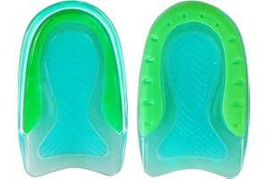 Kids Heel Cups for Heel Pain Sport Traction Shock Absorbing Lightweight Gel Heel Inserts for Kid's with Sensitive Heels, Heel