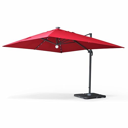 Alice's Garden - Sombrilla, Parasol excentrico Rectangular, LED