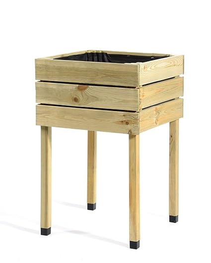 MYGARDENLUST Cama alta de madera para plantas, kit de construcción ...
