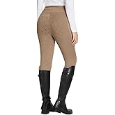 baleaf Women's Winter Riding Breeches Full Seat Fleece Equestrian Horse Riding Pants Pockets Brown M