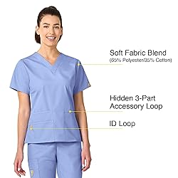 WonderWink Womens Origins Bravo V-Neck Top Medical