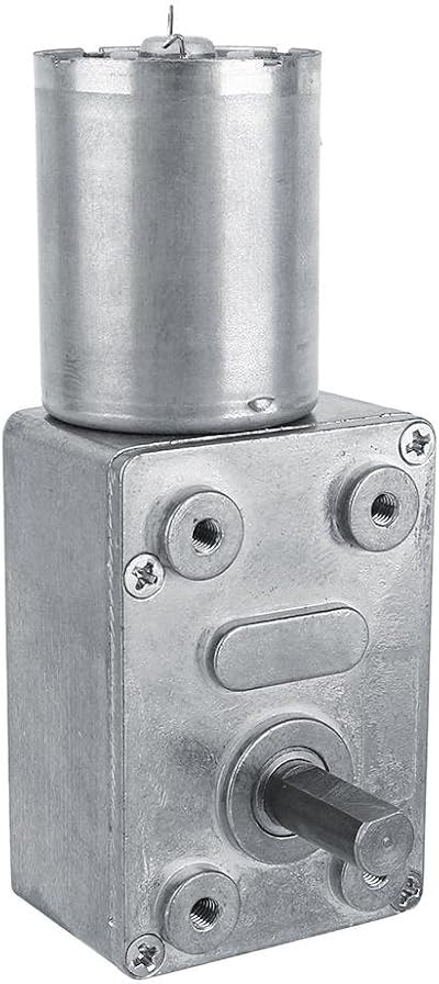 Walfront 1PC DC 12V Reversible Worm Gear Motor 40RPM High Torque Self-Locking
