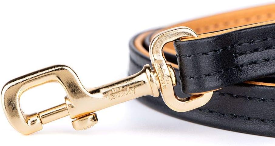 MyFamily Leather leashes Made in Italy Hermitage Collection, Black, 1,6/110 cm - Image 4