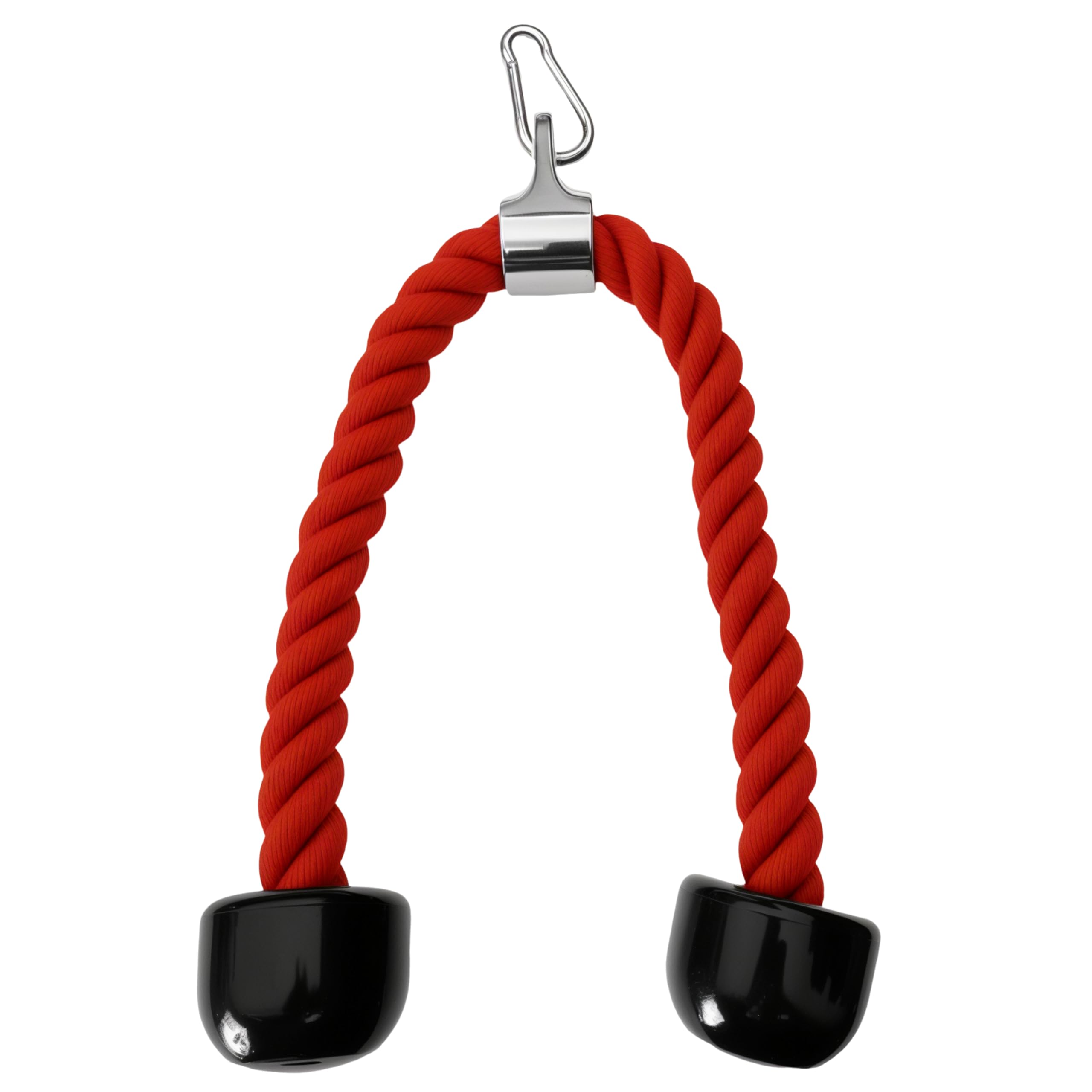 qibylift Tricep Rope Cable Attachments Cable Machine Accessories for Home Gym, 27 Inch Tricep Rope For Pulley System Attachment, LAT Pull Down, Cable Machine Attachments, Weight Fitness (Red)