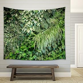 Green Leaf Wall Texture Background - Fabric Wall Tapestry Home Decor - 51x60 inches