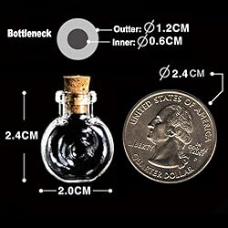 MIGK 24pcs Small Mini Glass Jars Bottles with Cork