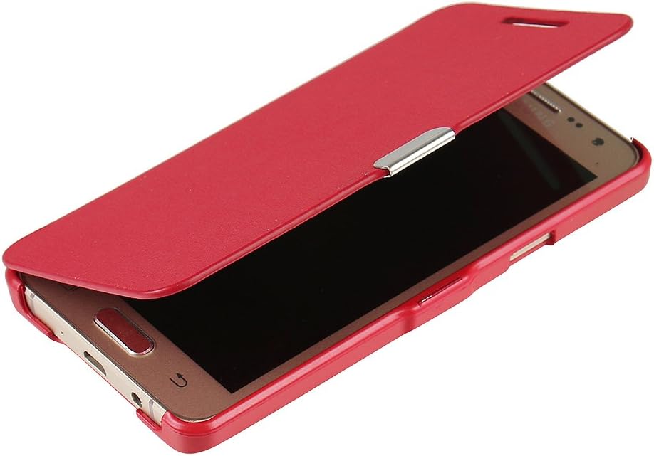 MTRONX for Samsung Galaxy A3 (2015) Case, Magnetic Closure Ultra Slim Folio Flip PU Leather Twill Case Cover Pouch for Samsung Galaxy A3 (2015) - Red(MG-RD)