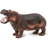 Safari Ltd. Hippopotamus Toy - 5 Inch Realistic Wildlife Figure for Kids | 5 Inches Long x 2.5 Inches Tall, Ages 3+, Safety Tested, BPA Free PVC, Wildlife Play, Classroom Learning, Habitat Dioramas