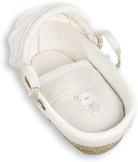 New 5pc Moses Basket Cover Set BASKET NOT INCLUDED (CREAM): Amazon.co ...