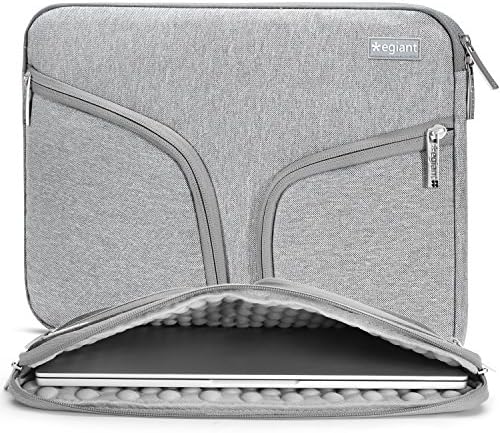 Egiant Shockproof Laptop Sleeve Padded Protective Cases Bag for 13-13.3 Inch Macbook air｜Mac pro Retina｜12.9" iPad Pro｜Stream 13｜Surface Book｜Chromebook 13,Water-resistant Computer Notebook Case-Grey
