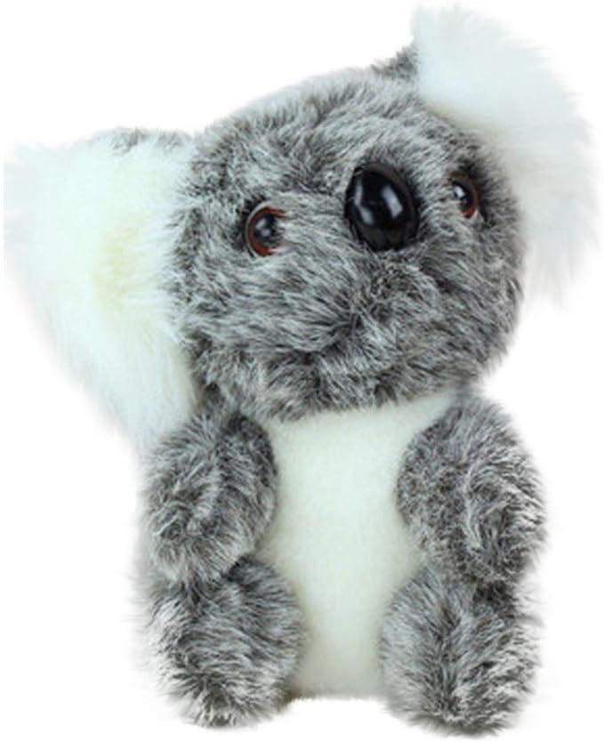 ILUCI Stuffed Animals Plush Animals Cute Stuffed Simulation Koala Zoo Animals Gift Koala Toy Children Doll 13cm (Gray)