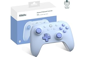 8Bitdo Ultimate 2C Bluetooth Controller (Hall Effect Joystick Update) - for Switch, with Remappable L4/R4 Bumpers, 6-axis Motion Control, Rumble Vibration and Turbo Function (Blue)