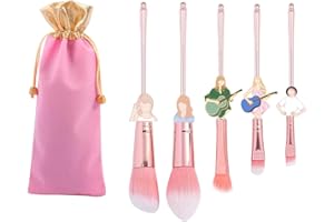 GONOSEED 5PCS Popular Siinger Tay lor Theme Makeup Brushes Set Cosmetic Kawaii Gifts for Women Eye Shadow Eyeliner Blending Pencil Lip Foundation Brushes with Excellent Gift Bag