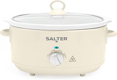 Salter Retro 6.5L Slow Cooker EK6250CRM 3 Heat Settings Keep Warm