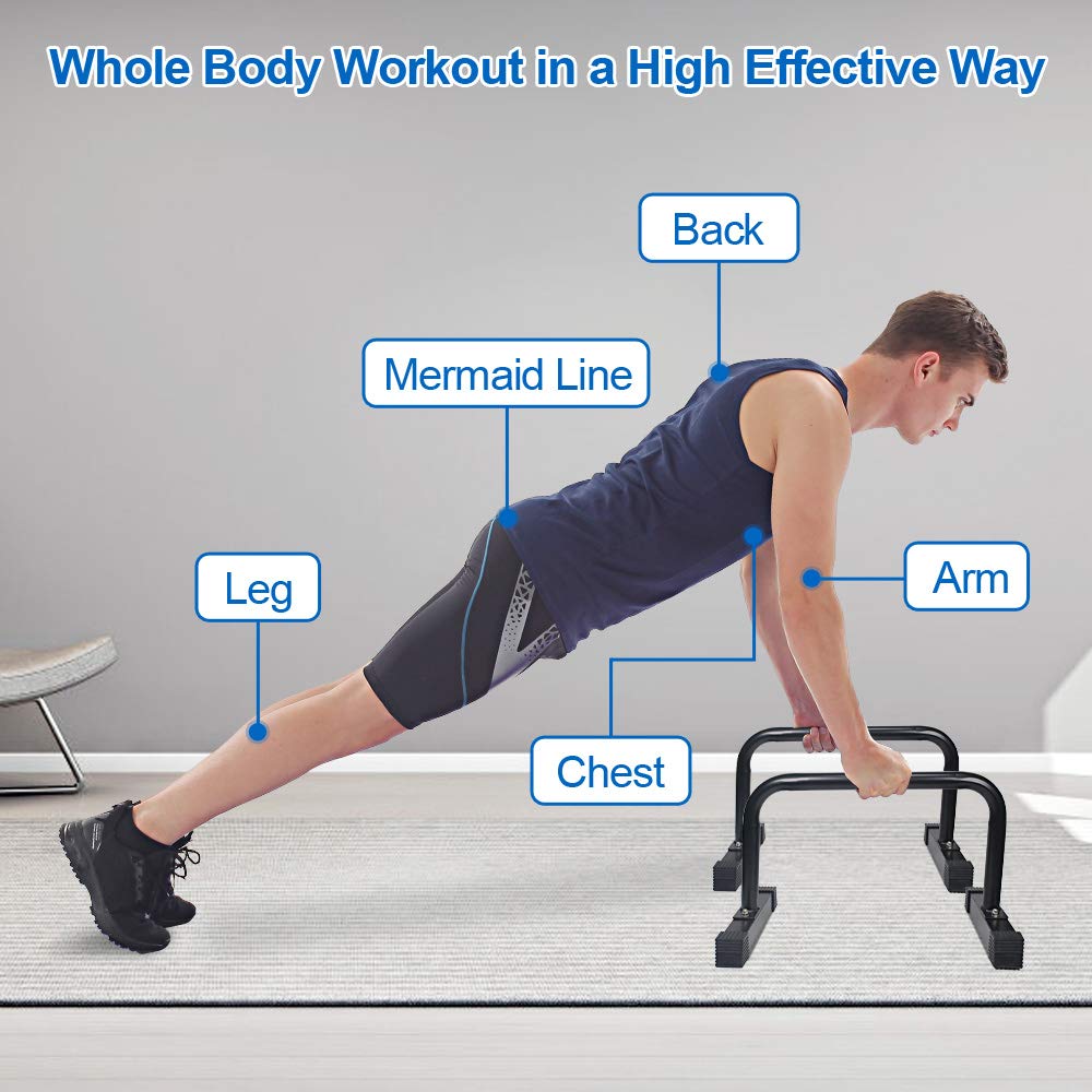 IDEER LIFE Push Up Stand XL Parallette Bars, Upper Body Push Up Bar