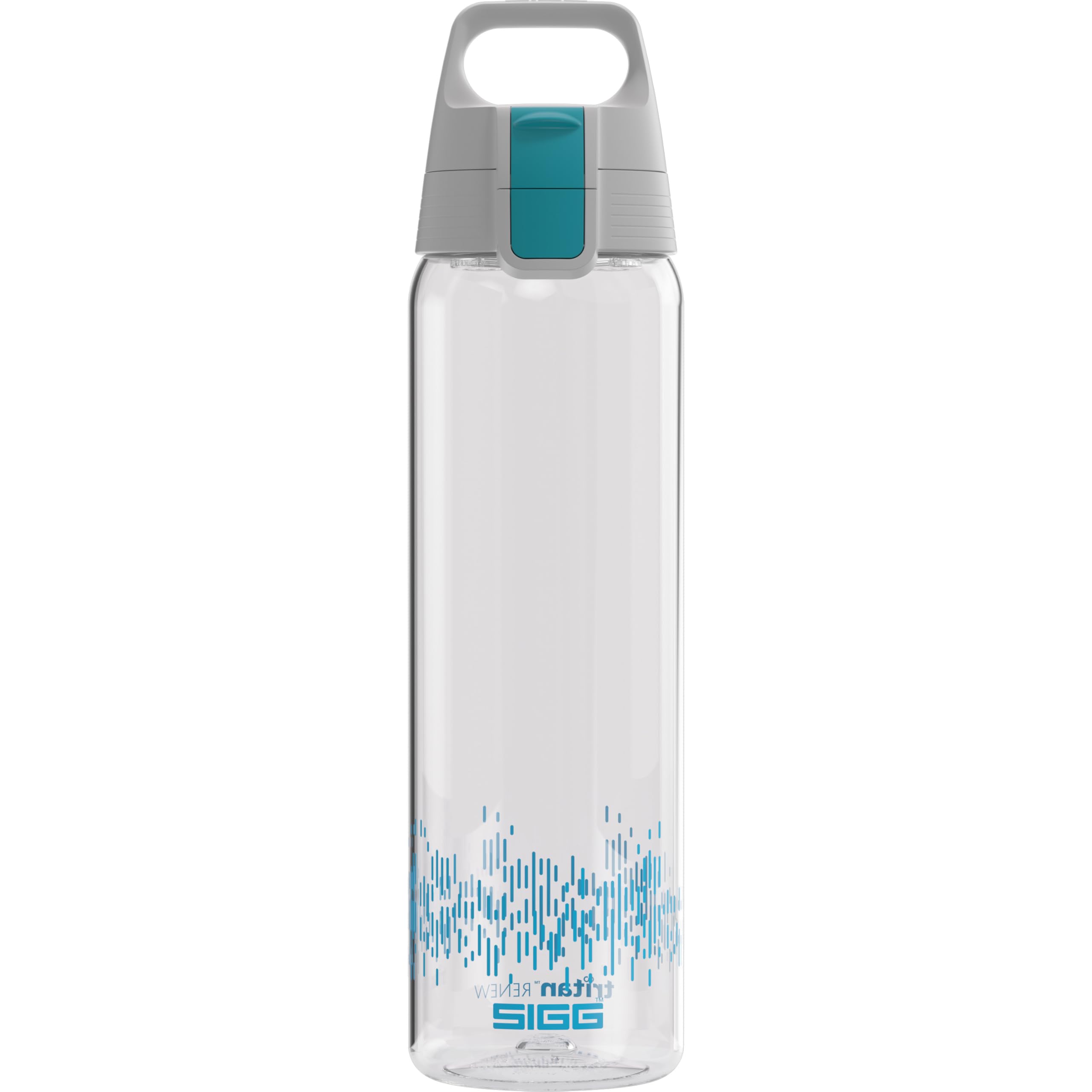 Sigg - Tritan Renew Water Bottle - Total Clear ONE MyPlanet Aqua - Suitable For Carbonated Beverages - Dishwasher Safe - With Fruit Strainer - Leakproof - Lightweight - BPA Free - Aqua - 0.75L