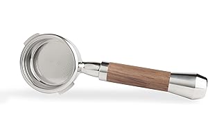 LILQ 58mm 2 Ears Portafilter Compatible with 58mm Gaggia Machines | Stable Handle | 304 Stainless Steel Head | | Espresso Coffee Accessories (WalnutV2Fusion, 58mm For Gaggia)