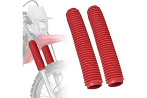 NACORE Motorcycle Fork Cover Boots Universal Front Shock Tube Absorber Guard Dust Boots For Most Dirt Pit Bike, RUBY RED