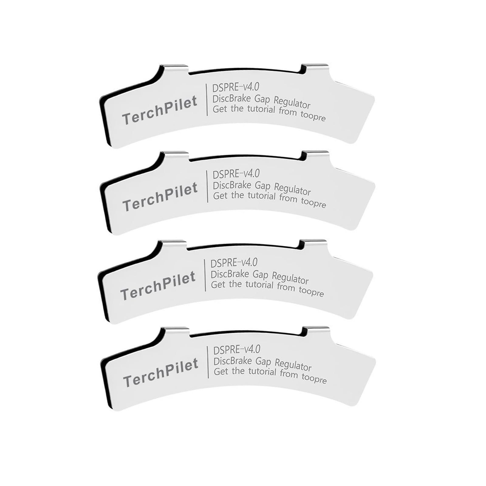 TerchPilet 4pcs Bike Disc Brake Pads & Rotor Alignment Tool -304 Stainless Steel-Bicycle Disc Brake Gap Regulator Adjust Spacer for All MTB Road BMX Bike