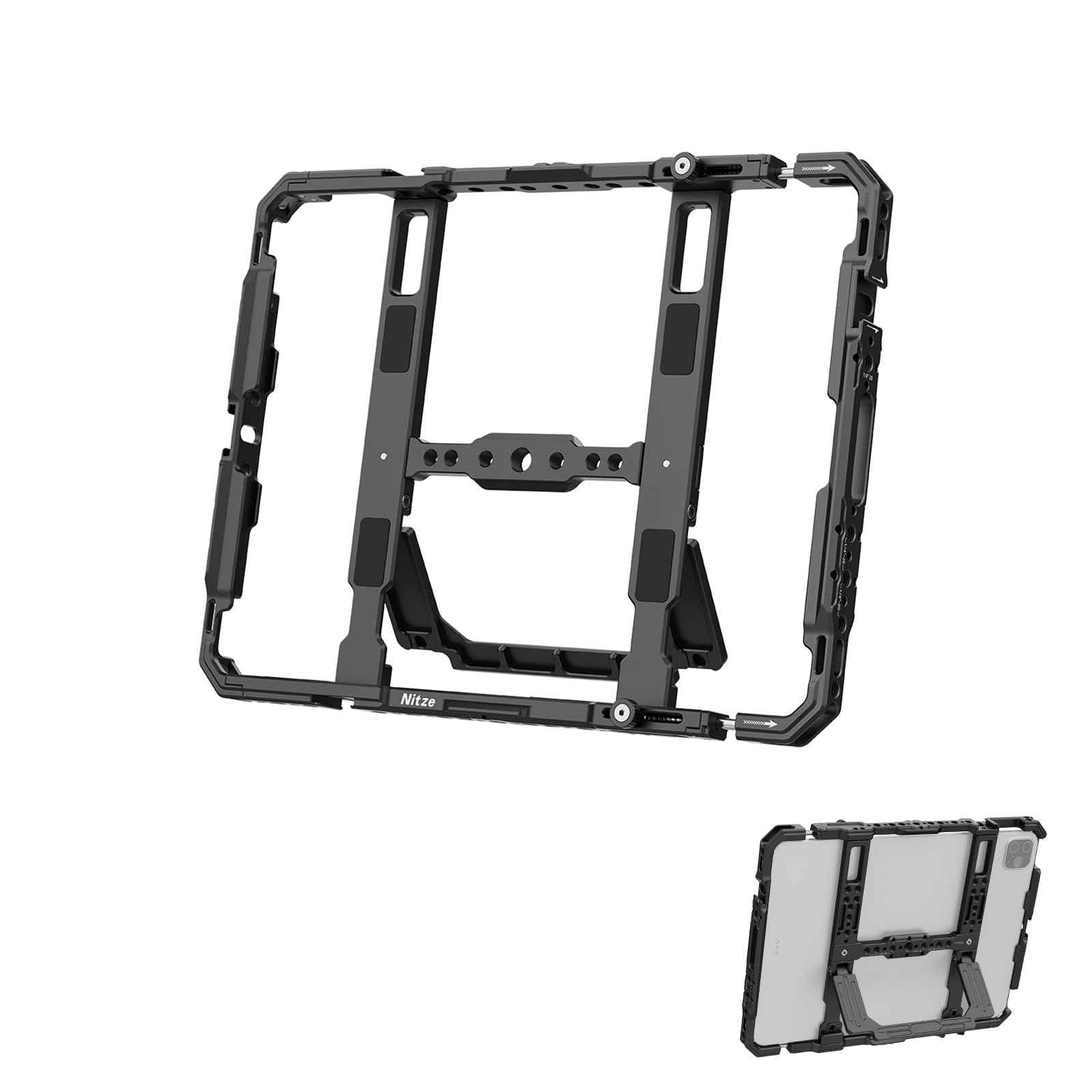 Nitze Tablet Cage for iPad 1 to 10 Gen, iPad Air 11" (M3)/(M2), iPad-Air 1 to 5 Gen, iPad Pro 11" (M5)/(M4)/2022/2021/2020/2018, Pro 10.5" 2017/9.7" 2016, and Other 9" to 11" Tablet - T-TC03A