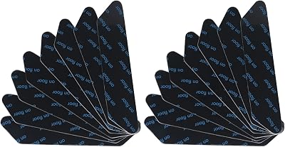 Vicloon 16 Pcs Anti-Slip Rug Grippers Reusable Washable Pads Black