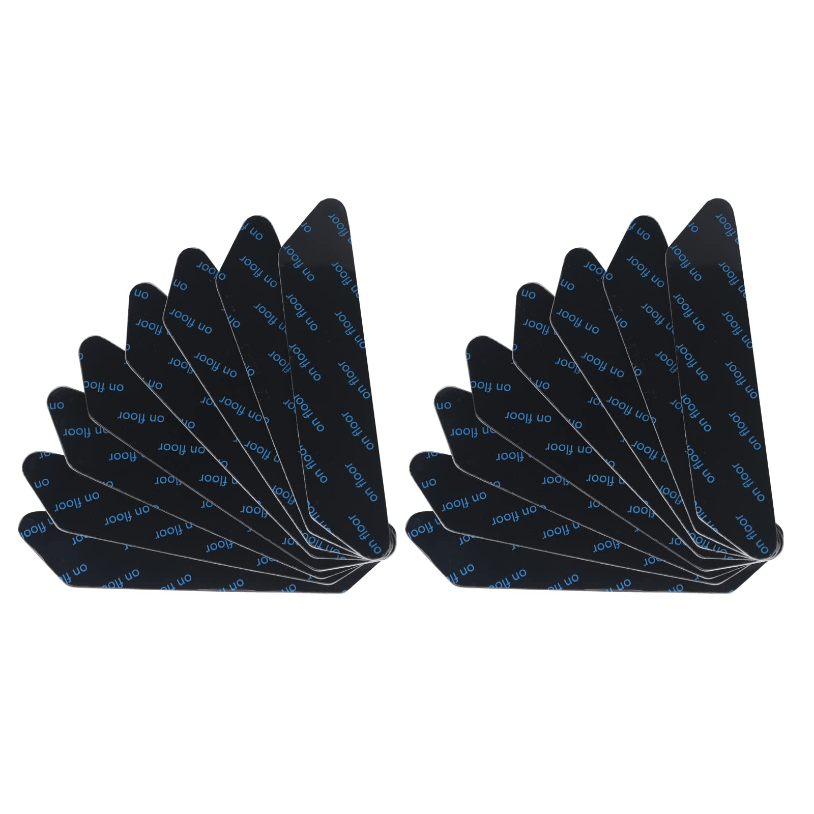 Vicloon 16 Pcs Anti-Slip and Reusable Rug Grippers, Rug Floor Grips, Washable Rug Pads, Carpet Grippers Strips With Strong Sticky for Office Kitchen Bathroom (Black)