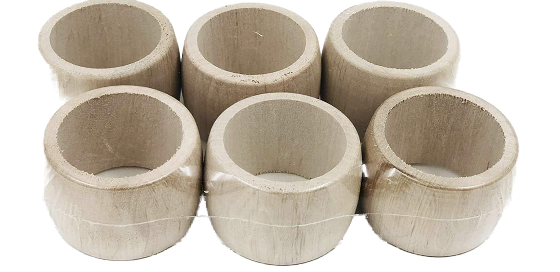 Untreated Wood Napkin Rings Made In Jura Set of 6
