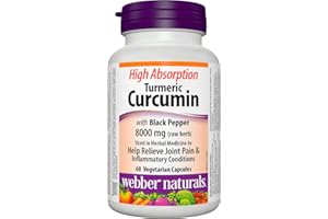 Webber Naturals Turmeric Curcumin with Black Pepper, High Absorption Formula for Joint & Inflammation Support, Antioxidant Su