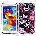 S5 Mini Case, Wisdompro 3 Pack Bundle of Color and Graphic Soft TPU Gel Protective Case Covers for Samsung Galaxy S5 Mini G800F G800H G800H/DS G800Y(NOT Fit S5) -Jellyfish Butterfly Pattern