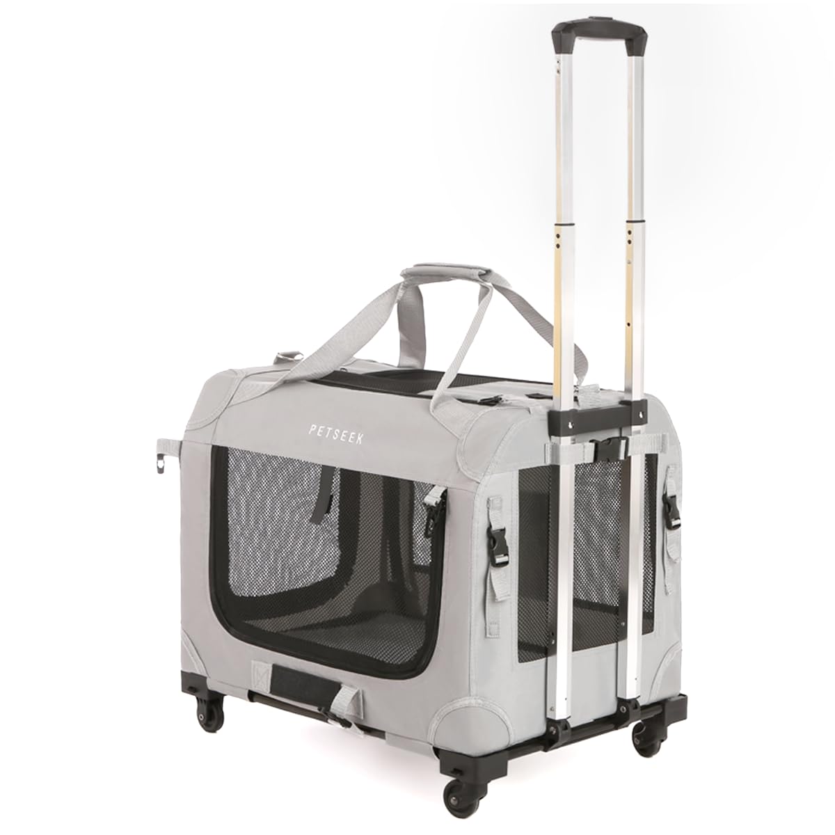 Photo 1 of Extra Large Cat Carrier Soft Sided with Wheels Folding Small Medium Dog Pet Carrier 24"x16.5"x16" Travel Collapsible Ventilated Comfortable Design Portable Vehicle