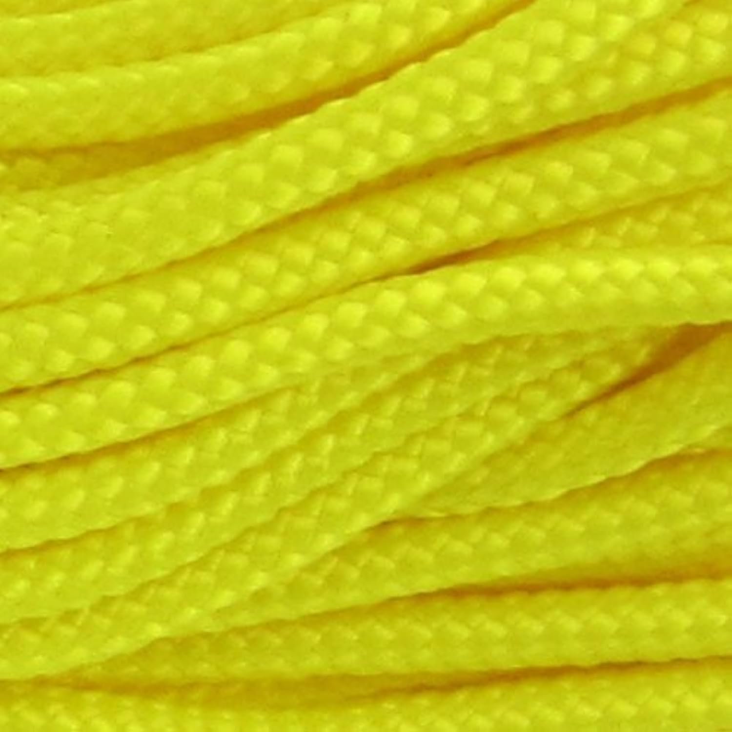 PARACORD PLANET 10, 25, 50, and 100 Foot Hanks of 425 Paracord (3mm) - Made of 100% Nylon for Tactical, Crafting, Survival, General Use, and Much More (Neon Yellow, 100 Feet) — image 1