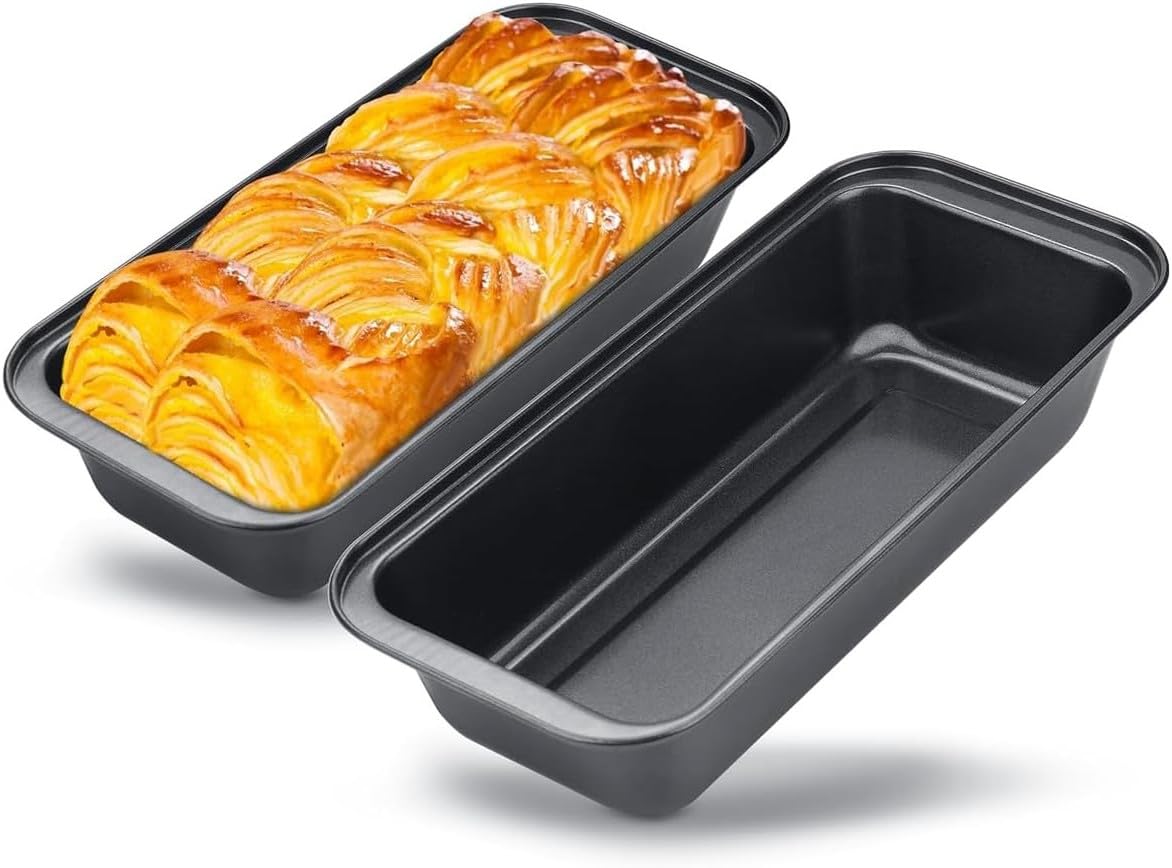 Space Home - Loaf Tins for Baking Set - Rectangular Bread Pan - Nonstick Bread Tins - Non-Stick Loaf Tin, for Baking Loaves, Bread, Cakes and Bake - Pan, Bread & Cake Mould - 2 Piece Set - 30 cm