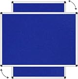 VIZ-PRO Notice Board Blue Felt 120x90 cm Aluminium Frame view 2