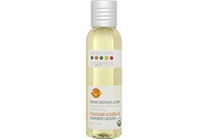 Nature's Baby Organics Baby Oil - Soothing & Hydrating Shower Oil - No Mineral Oil & Non-Greasy - Soft & Healthy Skin - Massa