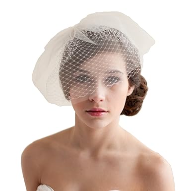 Jovono Bridal Hair Veil Net Veils Wedding Birdcage Veil With Comb