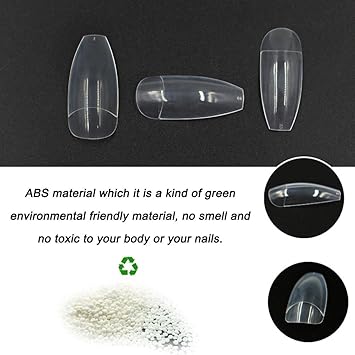 Amazon Com Coffin Nails 500pcs Half Cover Acrylic False Nail Tips