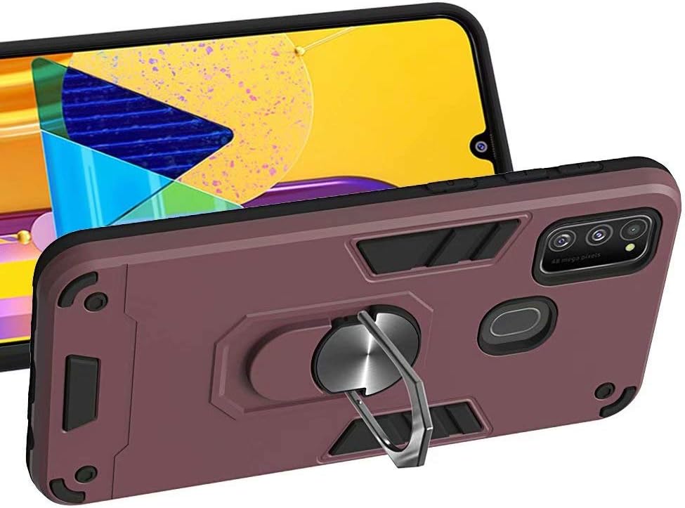 Galaxy M30S Back Cover,Hllycr Case for Samsung Galaxy M30S Hard Slim Anti-Scratch Shock Proof Dust Proof Anti-Finger Protection - Wine Red