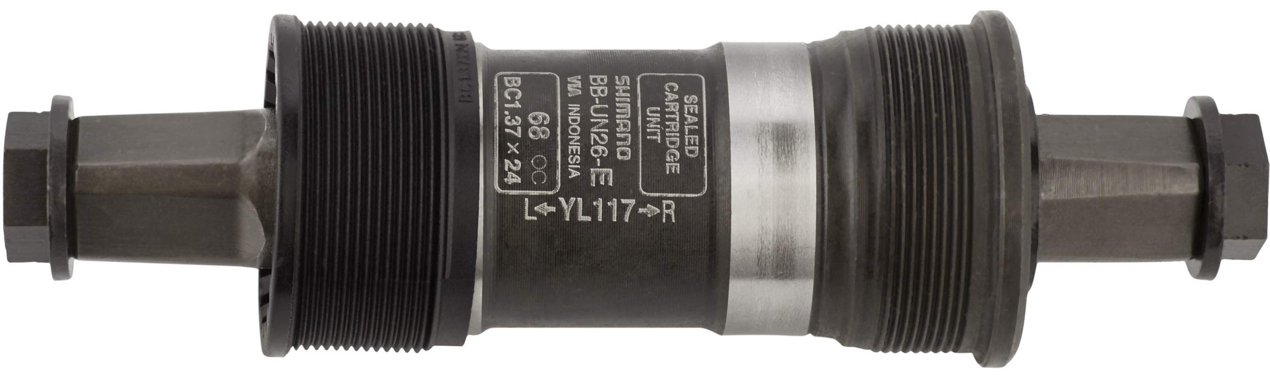 SHIMANO Inner Bearing BB-UN26 BSA (05) 68-117 YL, with Crank Screws