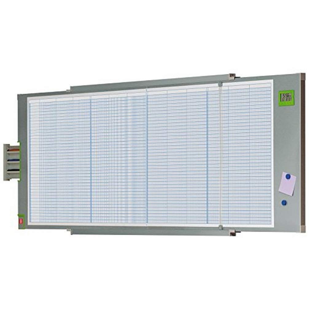 Val-Rex Magnetic Year Planner with 80 Rows and 12 Columns 60 x 185 cm [French Import]