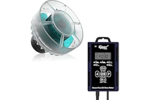 hygger Wave Maker For Aquarium, Ultra-quiet Transparent Wavemaker With Controller, Adjustable Flow Magnetic DC 24V 2850GPH Po