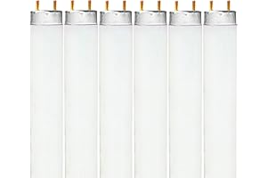 LUXRITE F17T8/865 17W 24 Inch T8 Fluorescent Tube Light Bulb, 6500K Daylight, 1350 Lumens, G13 Medium Bi-Pin Base, LR20755, 6-Pack
