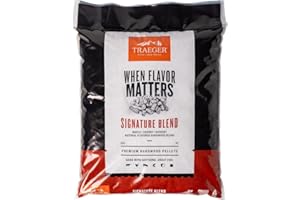 Traeger Grills PEL331 Signature Blend 100% All-Natural Hardwood Pellets - Grill, Smoke, Bake, Roast, Braise, and BBQ (20 lb. 