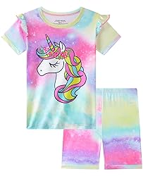 Dolphin&Fish Kids Short Pjs Girls Summer Pajamas