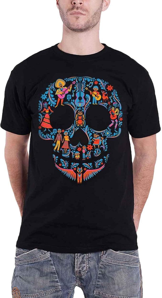 Disney T Shirt Coco Movie Skull Pattern 新しい 公式 メンズ Size S Tシャツ カットソー 通販 Amazon