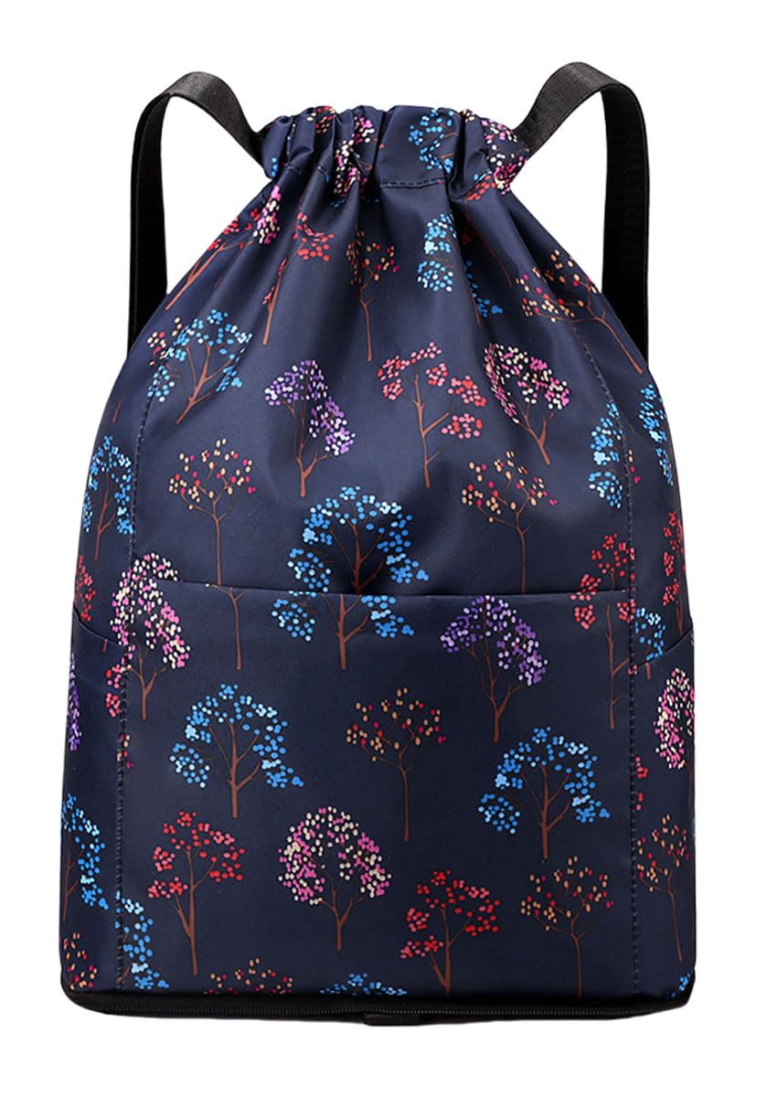 FAVORTALK Waterproof Drawstring Bag Large Gym Bags Drawstring Waterproof Lightweight Drawstring Backpack Foldable String Bag for Hiking Travel Holidays,D39909